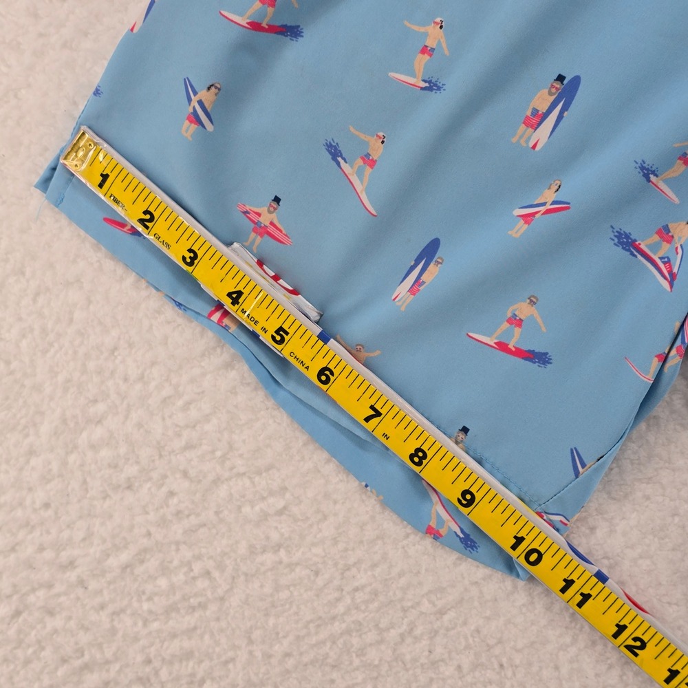 Chubbies‎ Swim Trunks Small Mens Blue Surfboard Print Elastic Waist - Picture 6 of 14